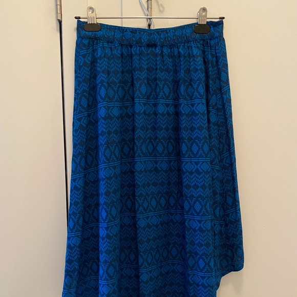 MOSSIMO SUPPLY CO. BLUE BOHEMIAN HIGH-LOW SKIRT - Picture 5 of 7